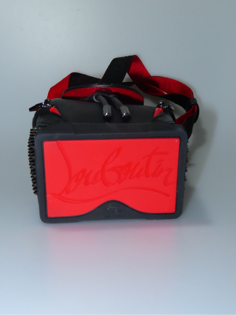Christian Louboutin Explorafunk Backpack Mini Studded Black Red - Picture 6 of 8